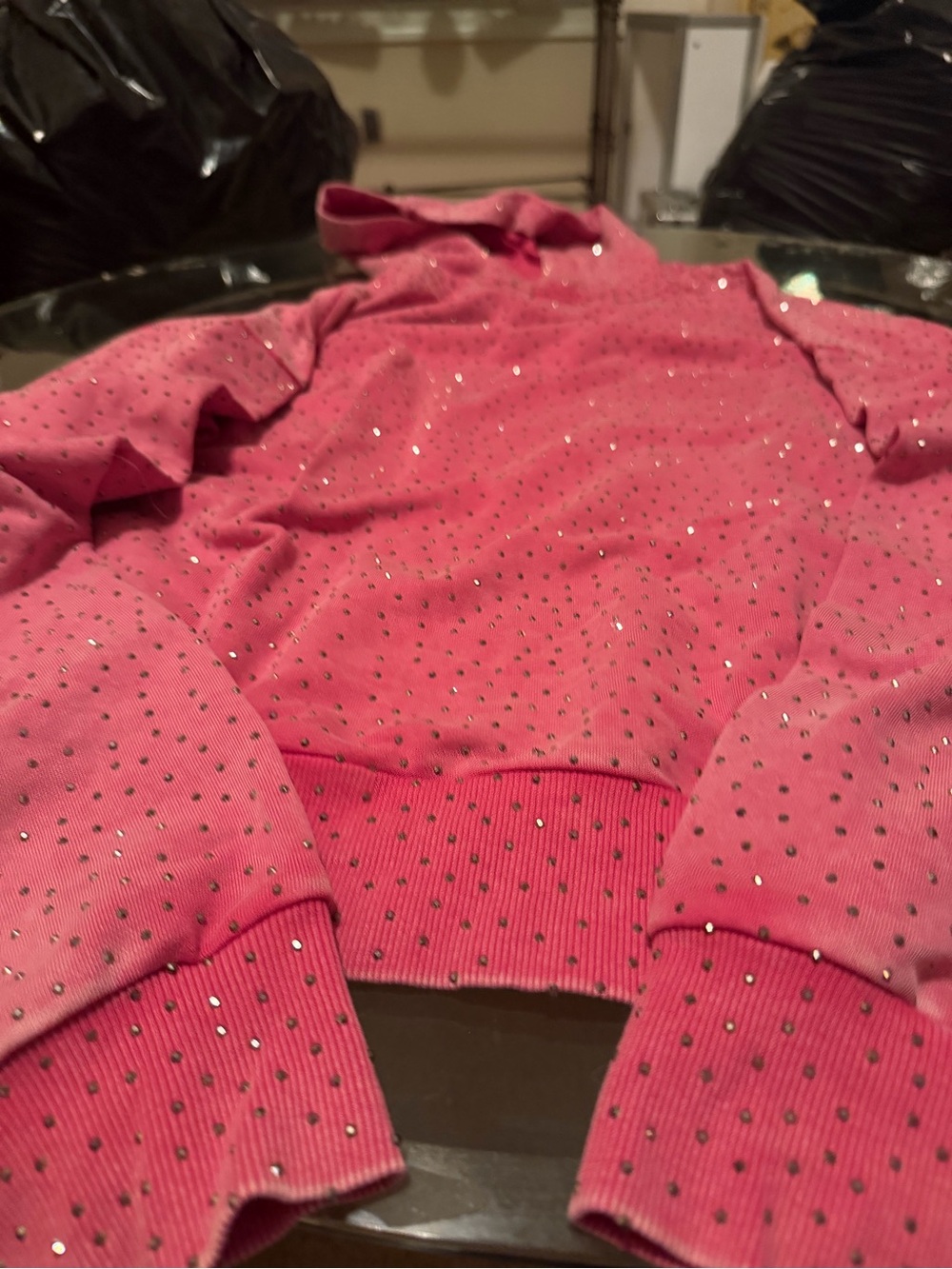 Pink Sparkle Long-Sleeve Top
